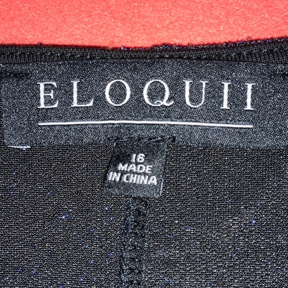 38. Blue sparkle ELOQUII dress NWT size 16 - Picture 4 of 5